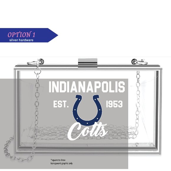 Indianapolis Colts Clear Acrylic Clutch - Picture 1 of 2